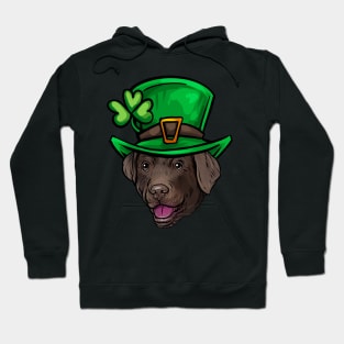 St Patricks Day Chocolate Labrador Retriever Hoodie